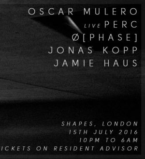 We Concur presents Oscar Mulero, Perc, Ø [Phase], Jonas Kopp