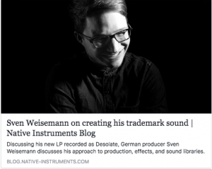 Sven Weisemann on creating his trademark sound
